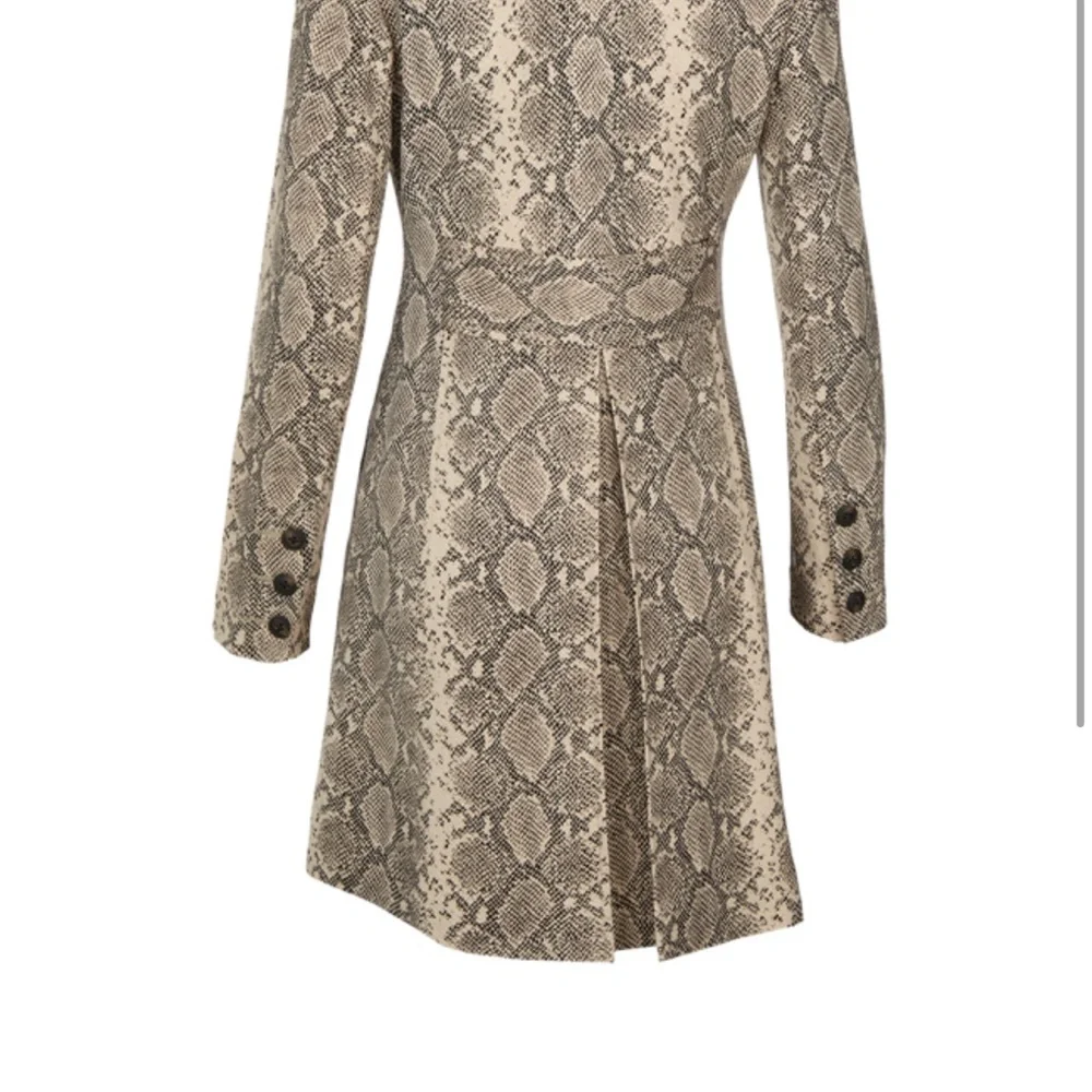 CAbi Brown and Black Trench Coat with Snakeskin Pattern - Picture 8 of 9